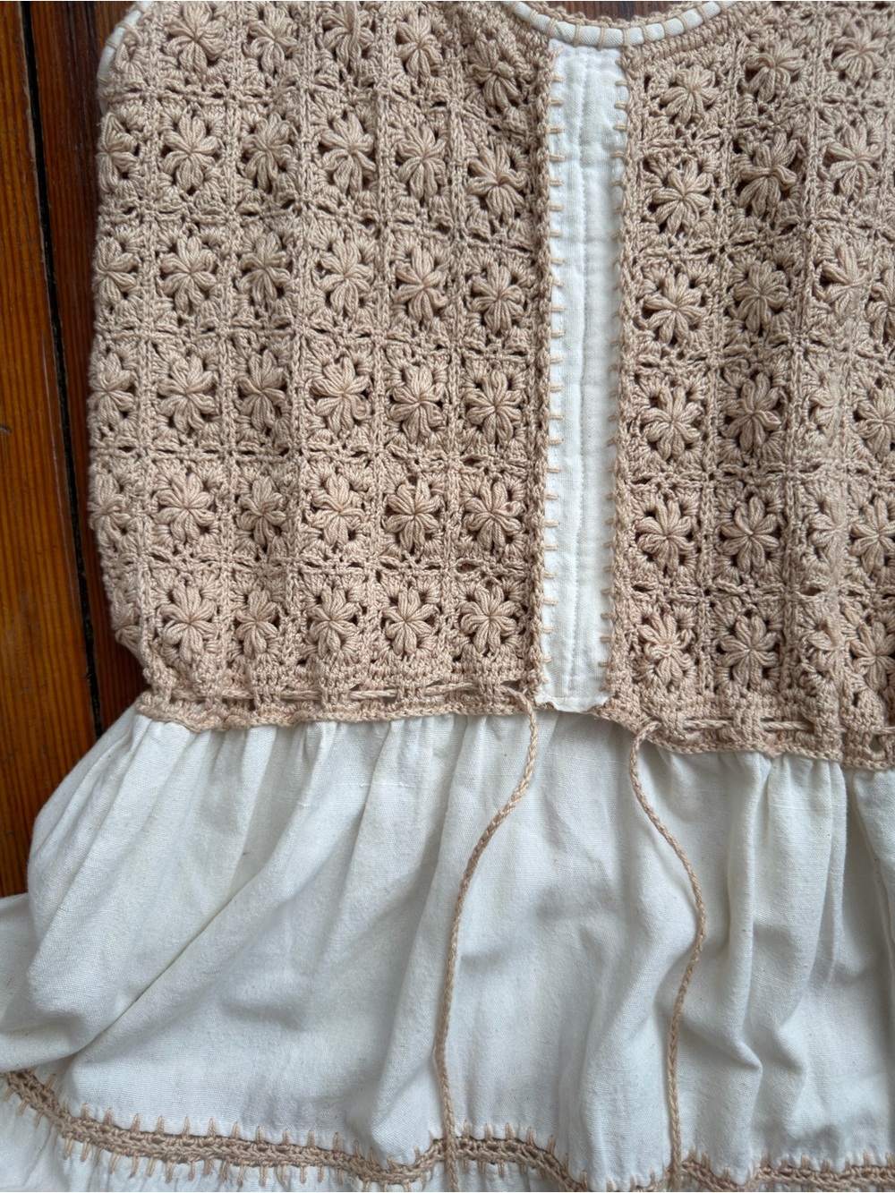 Vintage 70s handmade prairie dress small - Picture 9 of 11